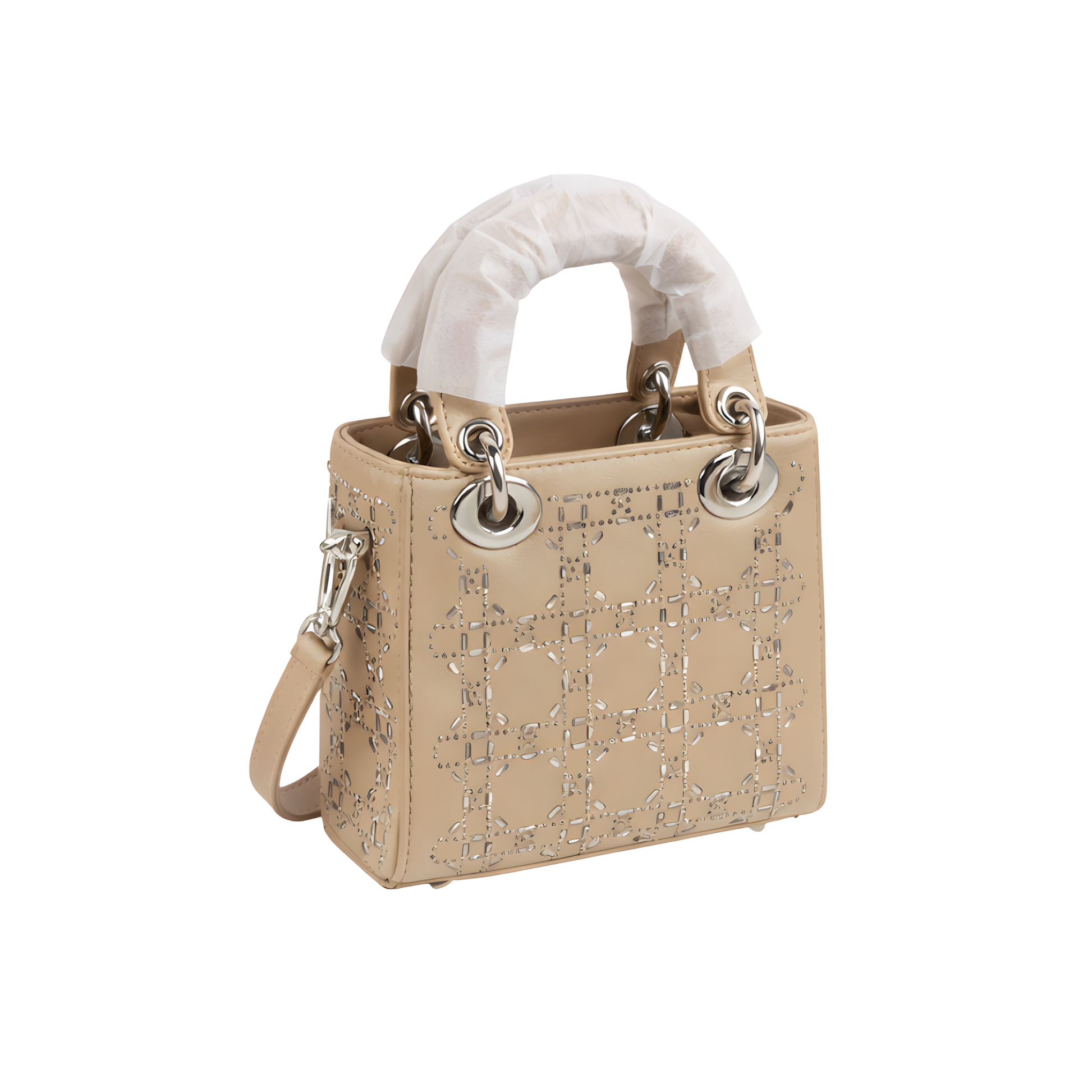 Dressy Mini Lady Brown Satin Bag - view 3