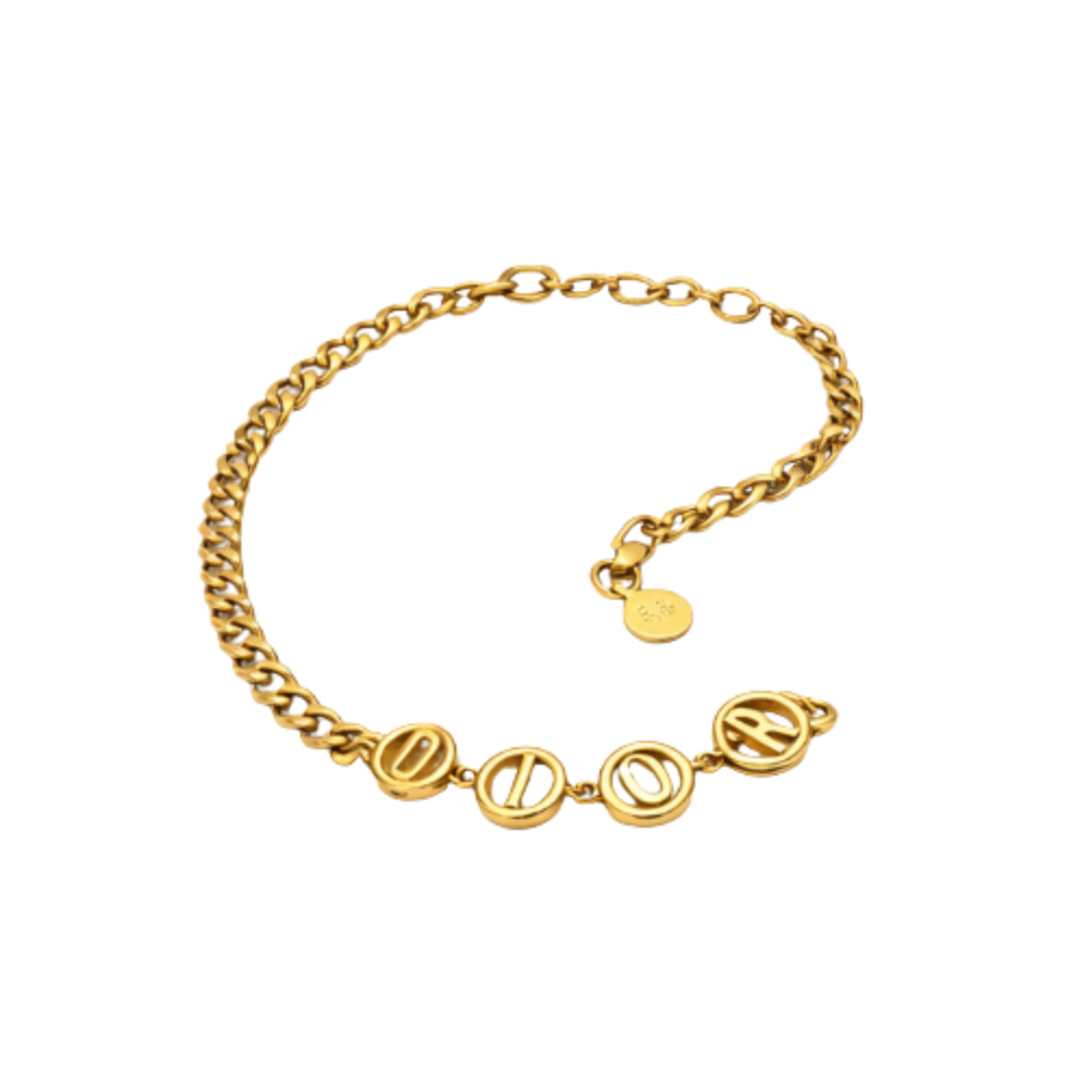 Polished Chain Bracelet Gold - view 2