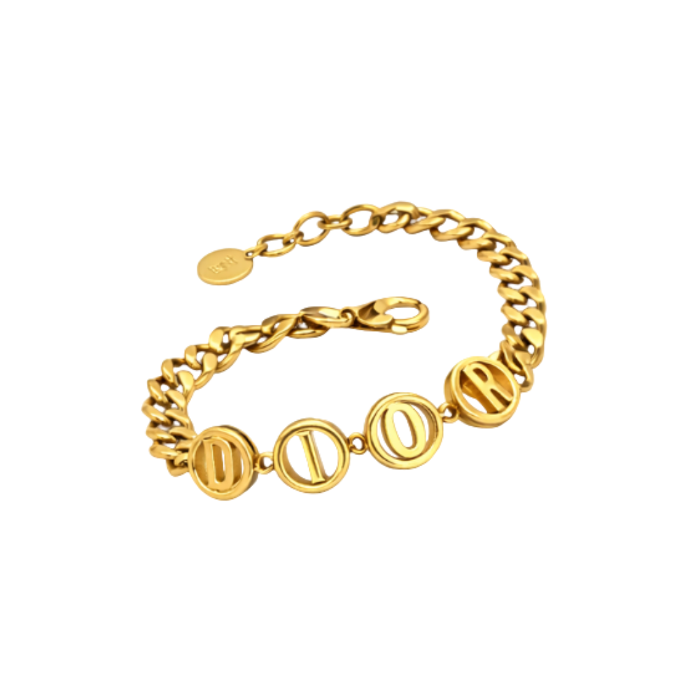 Polished Chain Bracelet Gold - view 3