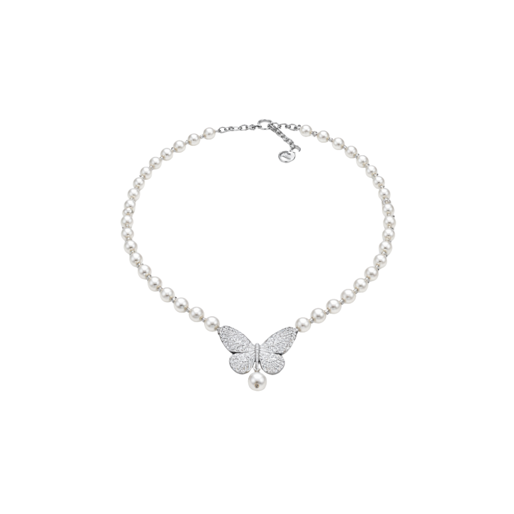 Polished Butterfly Pearl Set Si Er Crystals