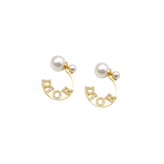 Polished Pearls Earrings Gold