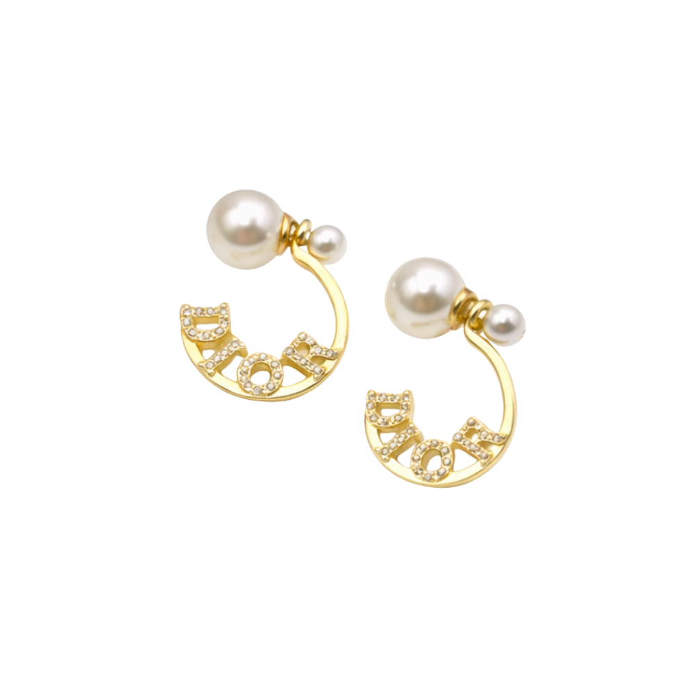 Polished Pearls Earrings Gold - view 2