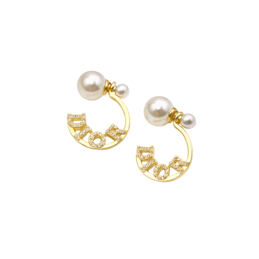 Polished Pearls Earrings Gold - view 2