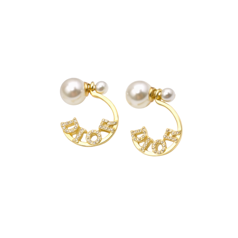 Polished Pearls Earrings Gold - view 3