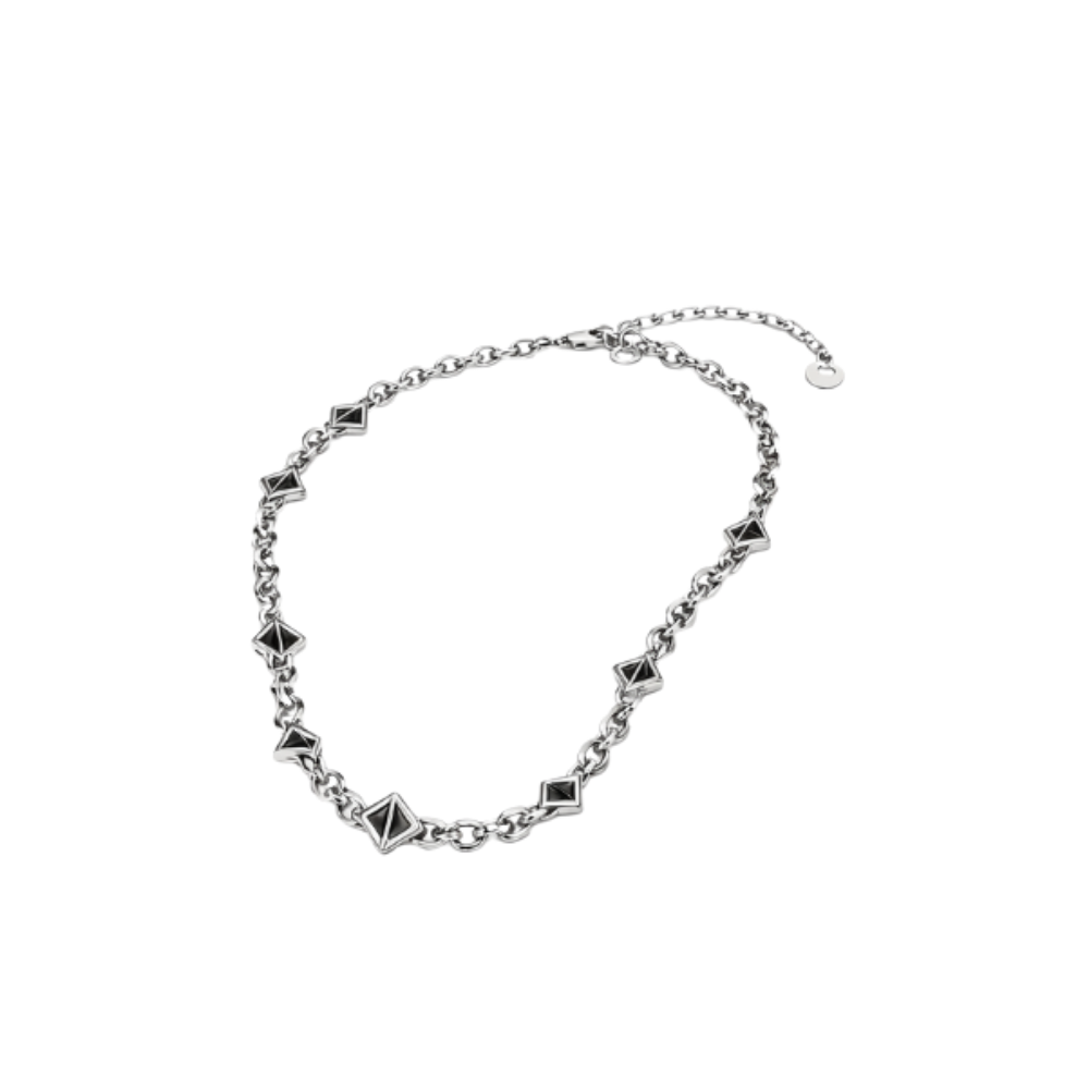 Sharp Geometric Chain Necklace Bracelet Set Si Er - view 3