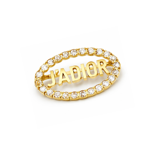 Premium-Look A Crystal Brooch Gold - view 2