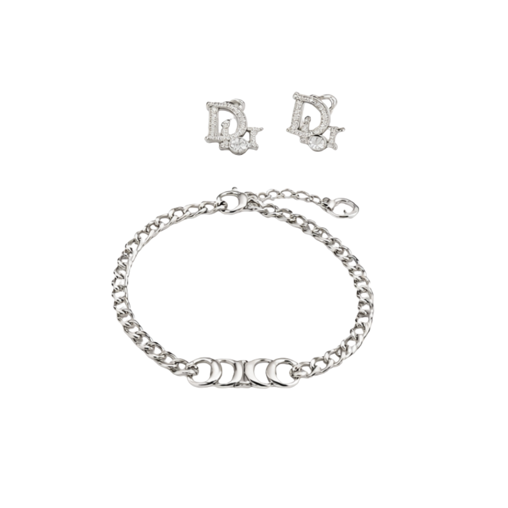 Detailed Oblique Charm Bracelet Si Er - view 2