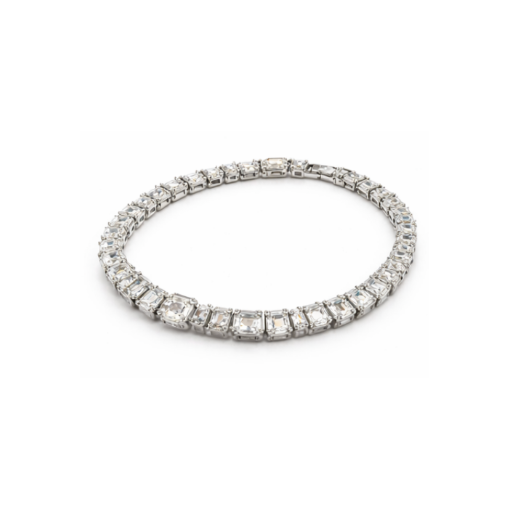 Dressy Solitaire Crystal Necklace and Bracelet Set Si Er - view 2