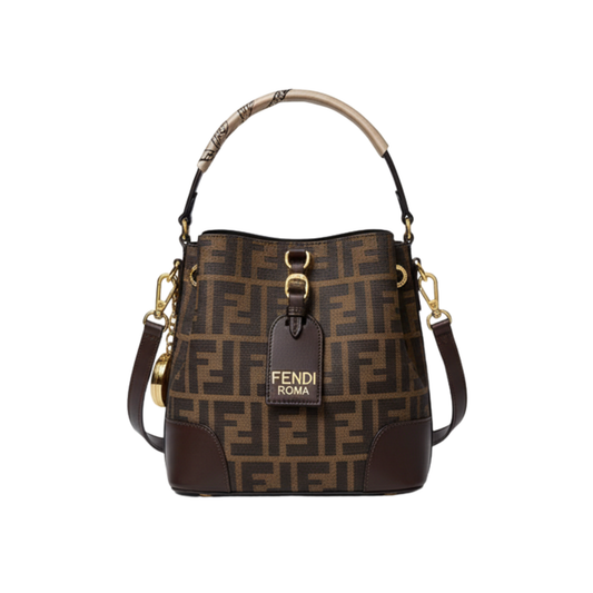 Premium-Look Boston 365 Medium Brown Black Bag