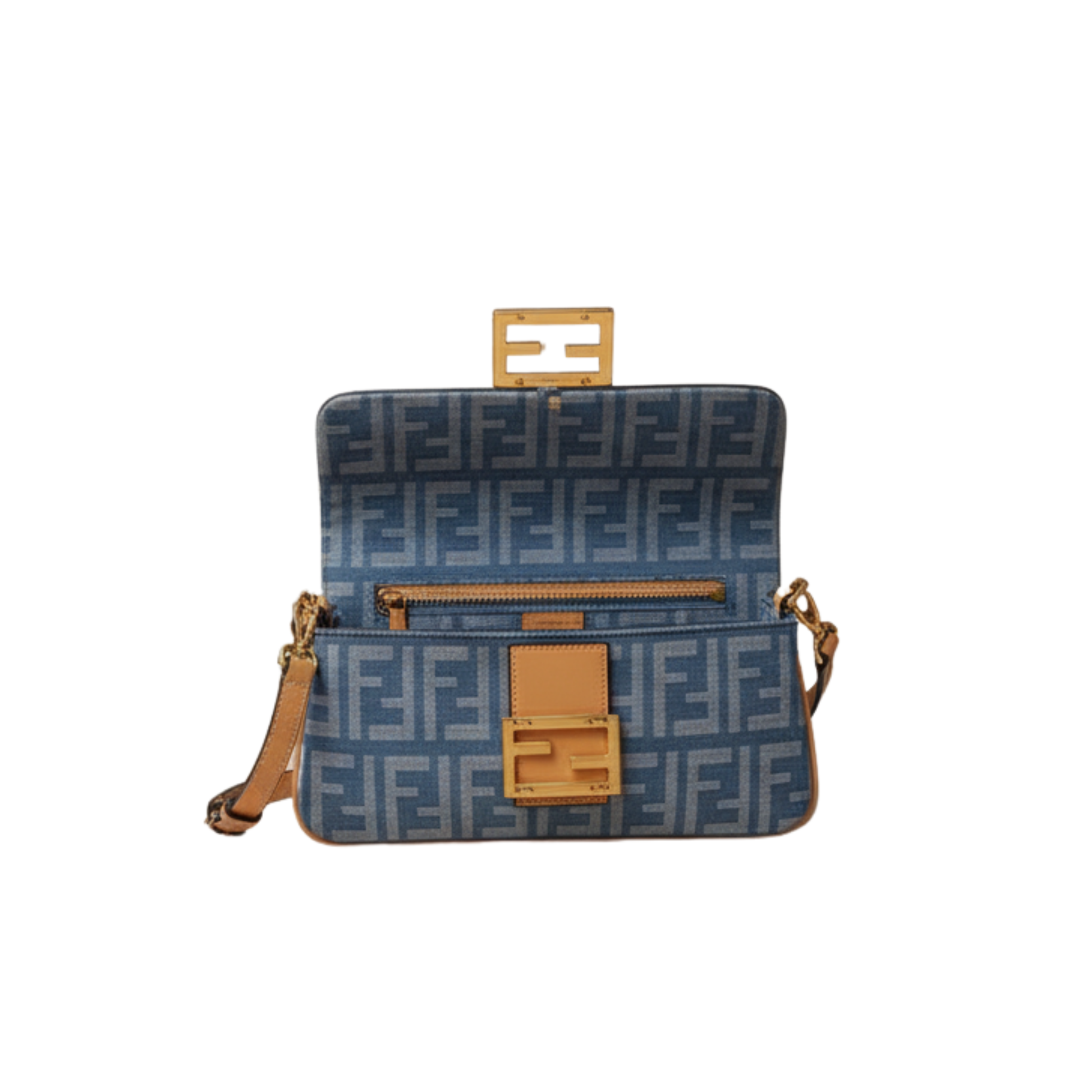 Detailed Shoulder Blue Ffdenim Bag - view 3