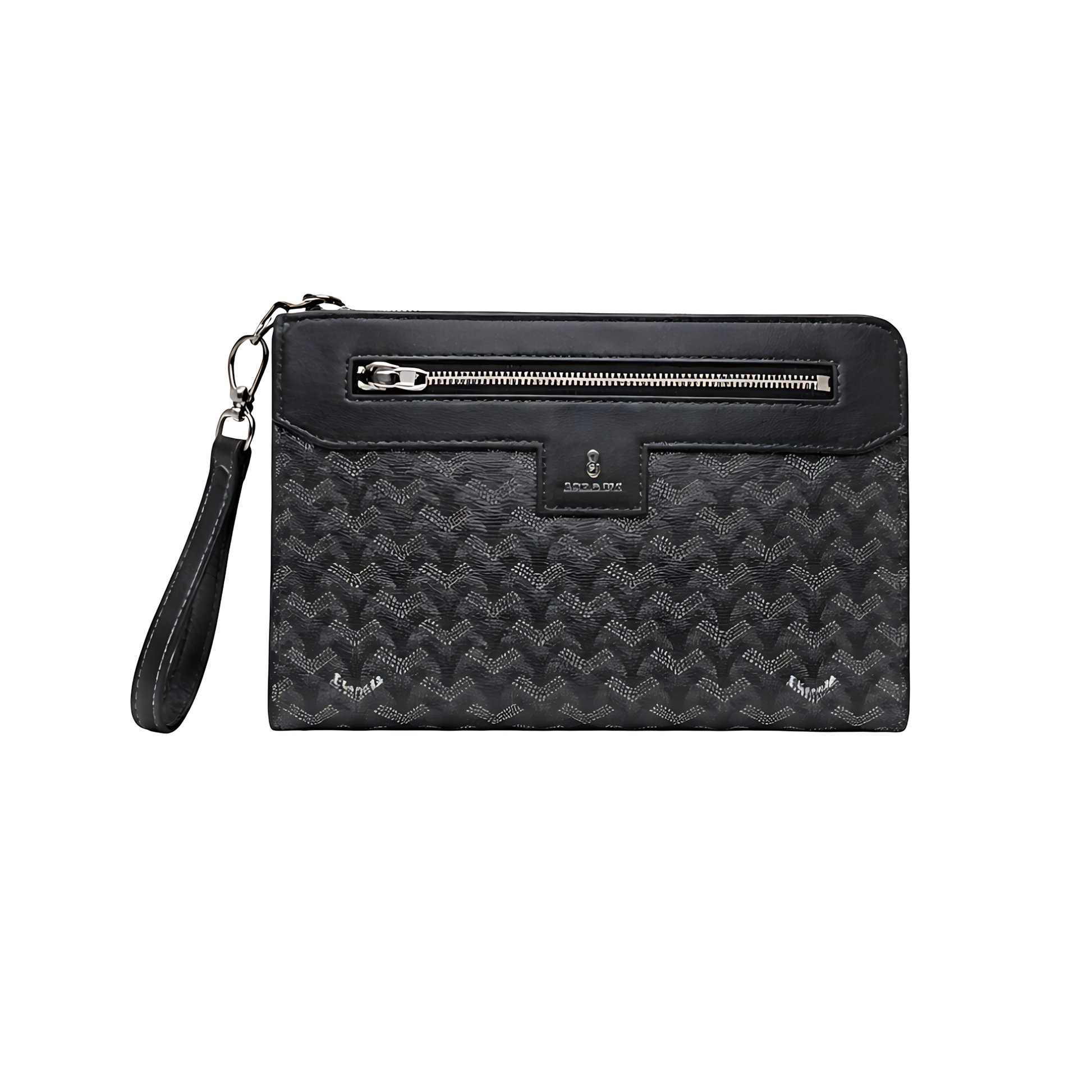 Detailed Pouch Black Grey Bag