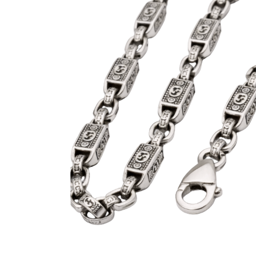 Elevated Chunky Chain Necklace Bracelet Set Si Er - view 3