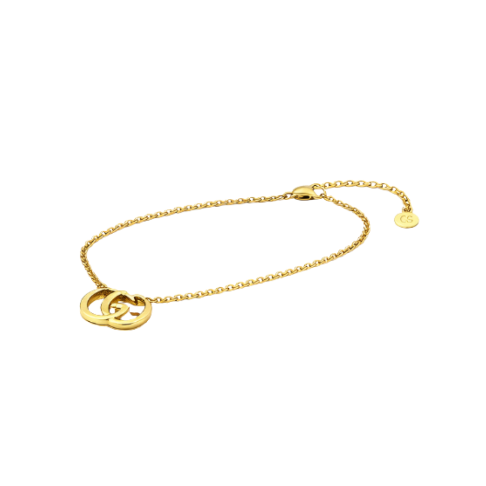 Sophisticated GG Crystal Earring Brooch Set Gold - view 3