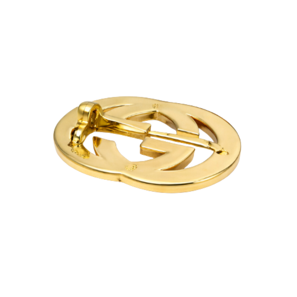 Statement GG Logo Brooch Pink Gold - view 2
