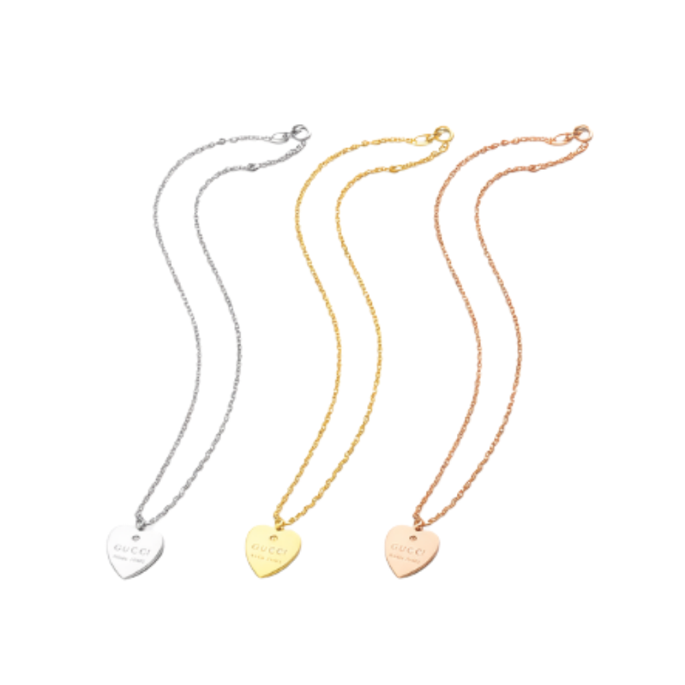 Refined Heart Logo Necklace Gold Si Er Rosegold - view 4