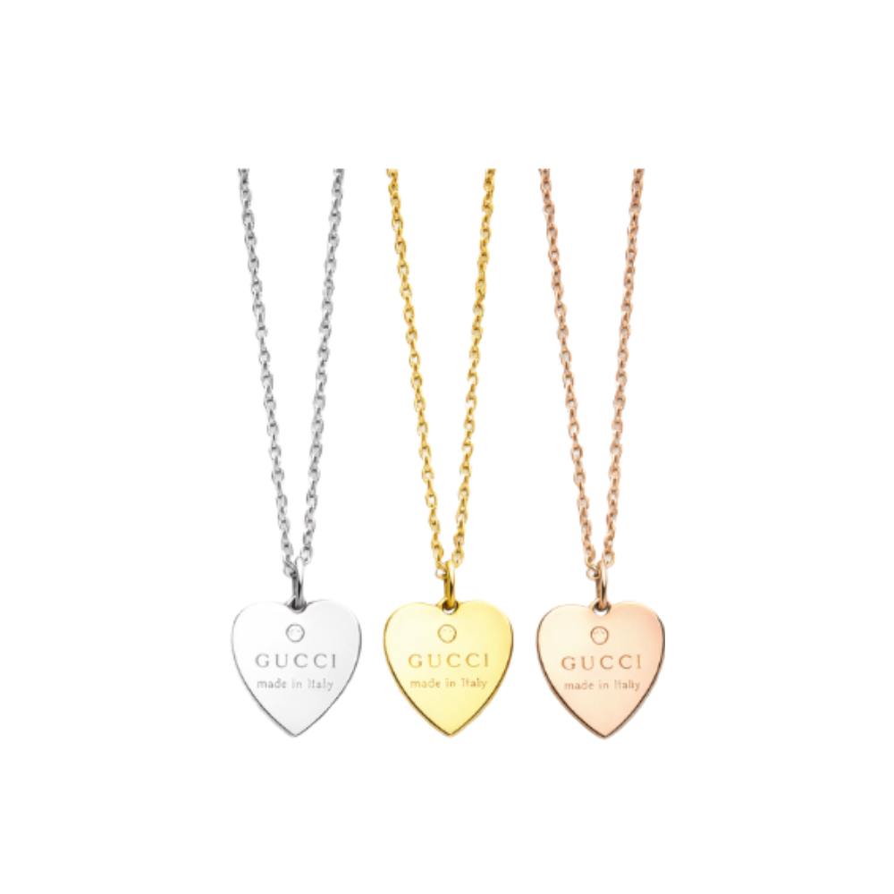 Refined Heart Logo Necklace Gold Si Er Rosegold - view 5