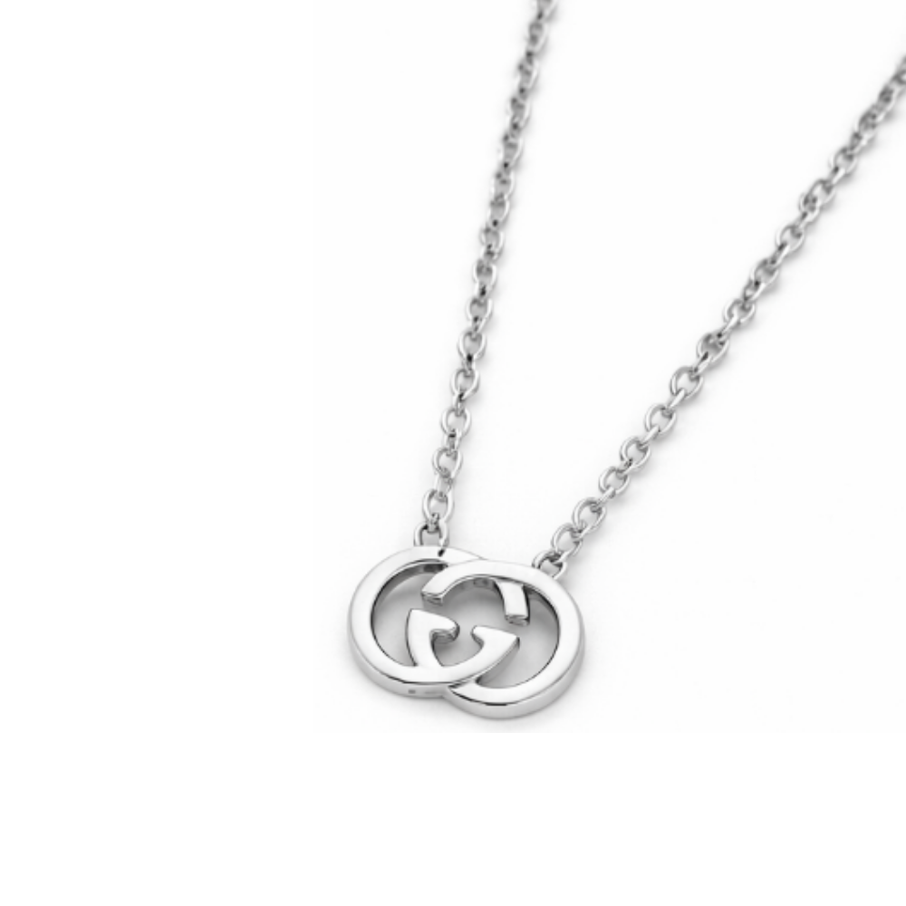 Elegant Interlocking G Logo Necklace Si Er - view 3