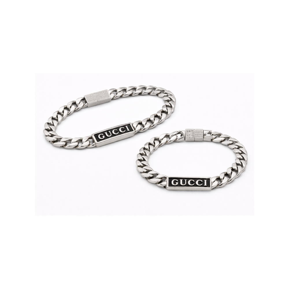 Everyday-Luxe Logo Plate Chain Bracelet Si Er - view 2