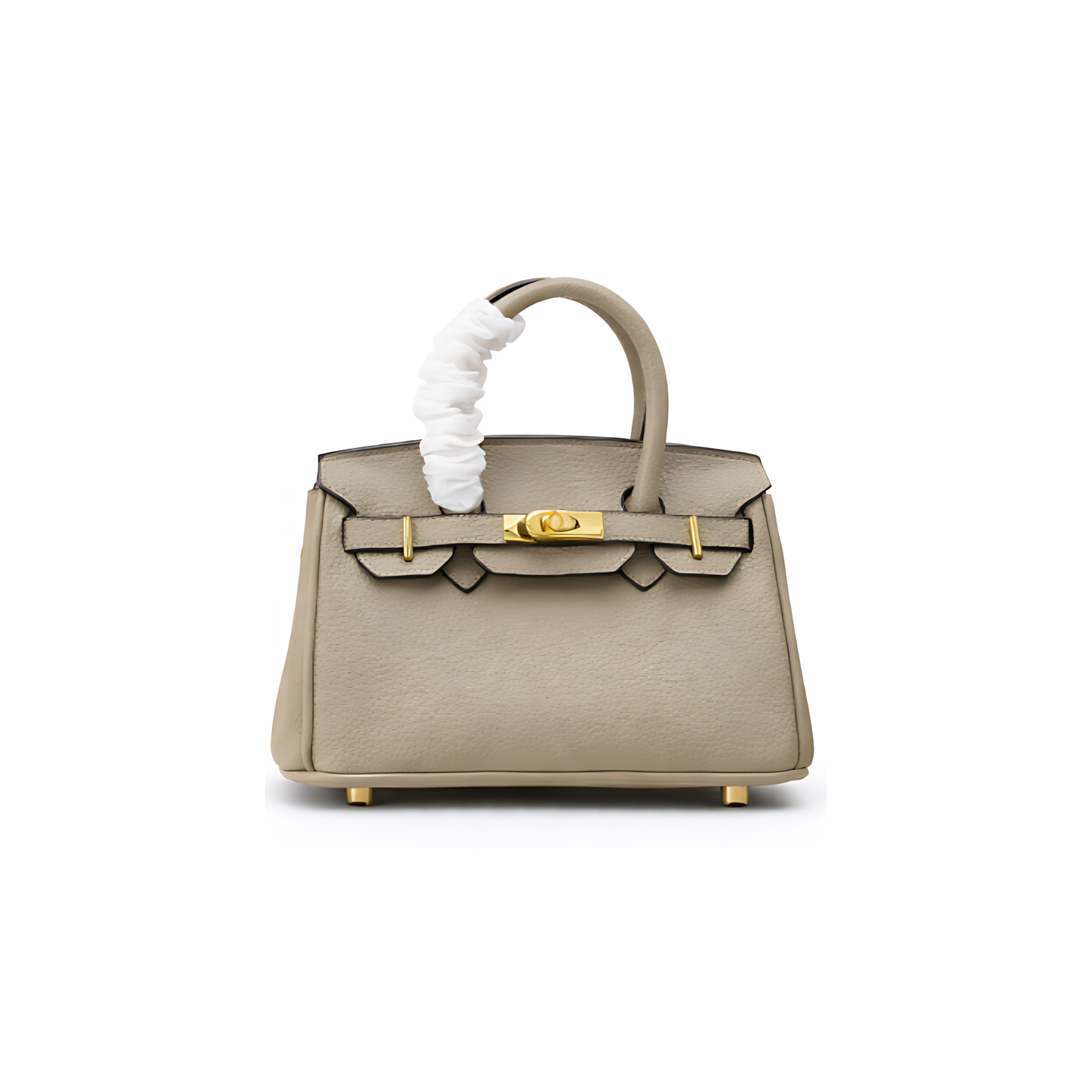 Polished Structured Carryall 25 Gris Tourterelle Bag