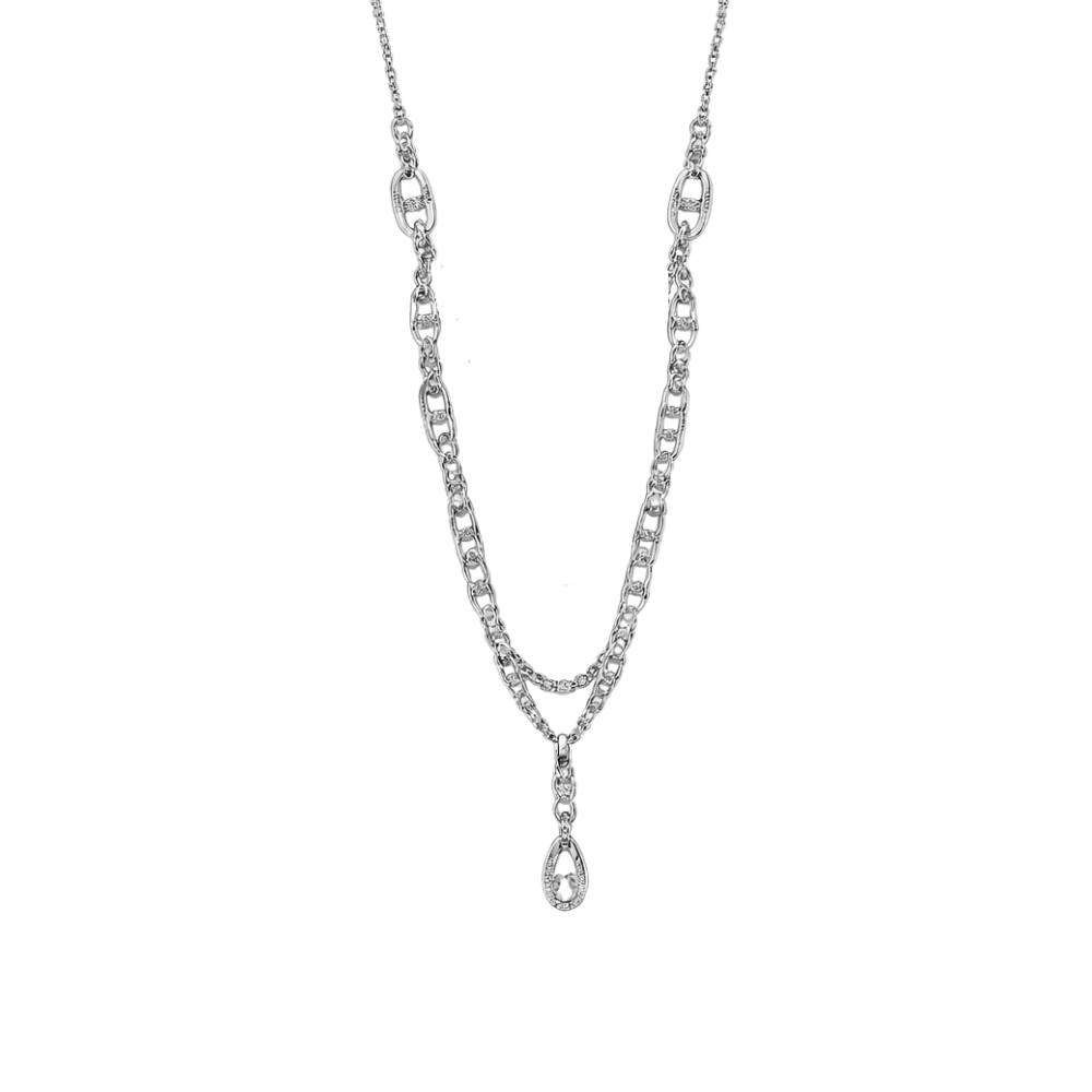 Sophisticated Chaine D Ancre Farandole Multi Strand Set Si Er Crystals
