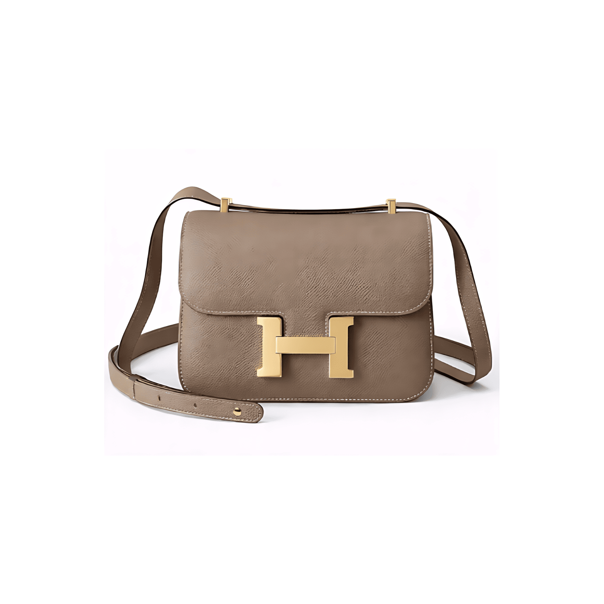 Minimal-Luxe Constance 18 Étoupe Epsom Dull Brown Bag