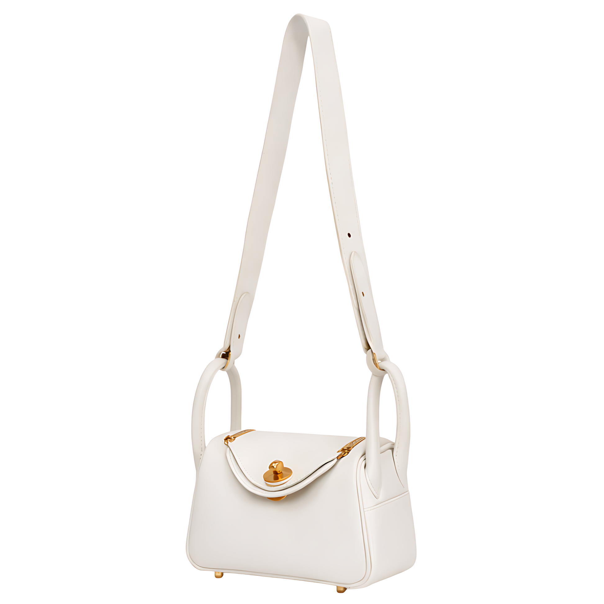 Refined Mini Lindy White Swift Bag