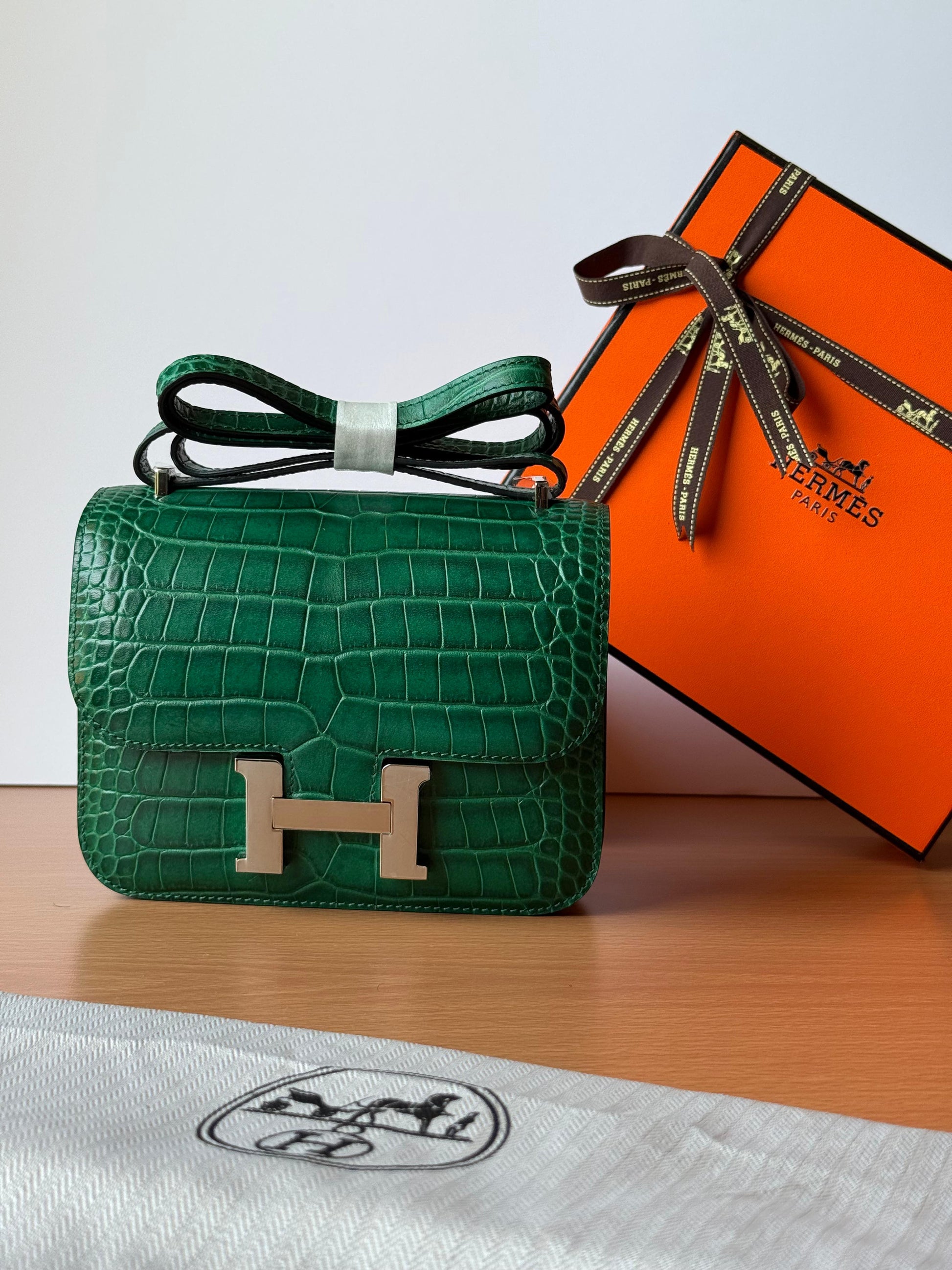 Polished Constance 18 Cactus Alligator Bag - view 4