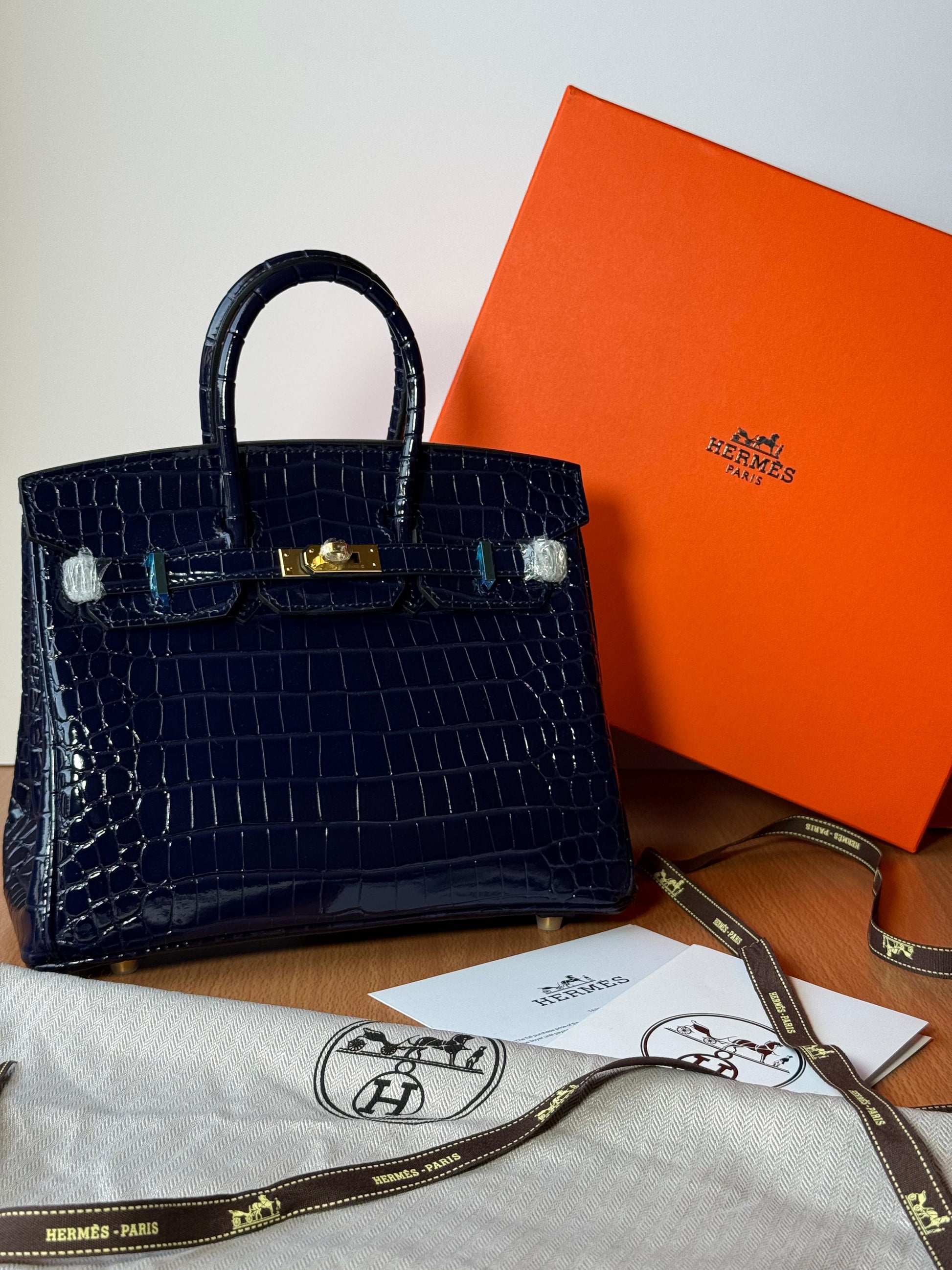 Modern Structured Carryall 35 Crocodile Blue Bag - view 4