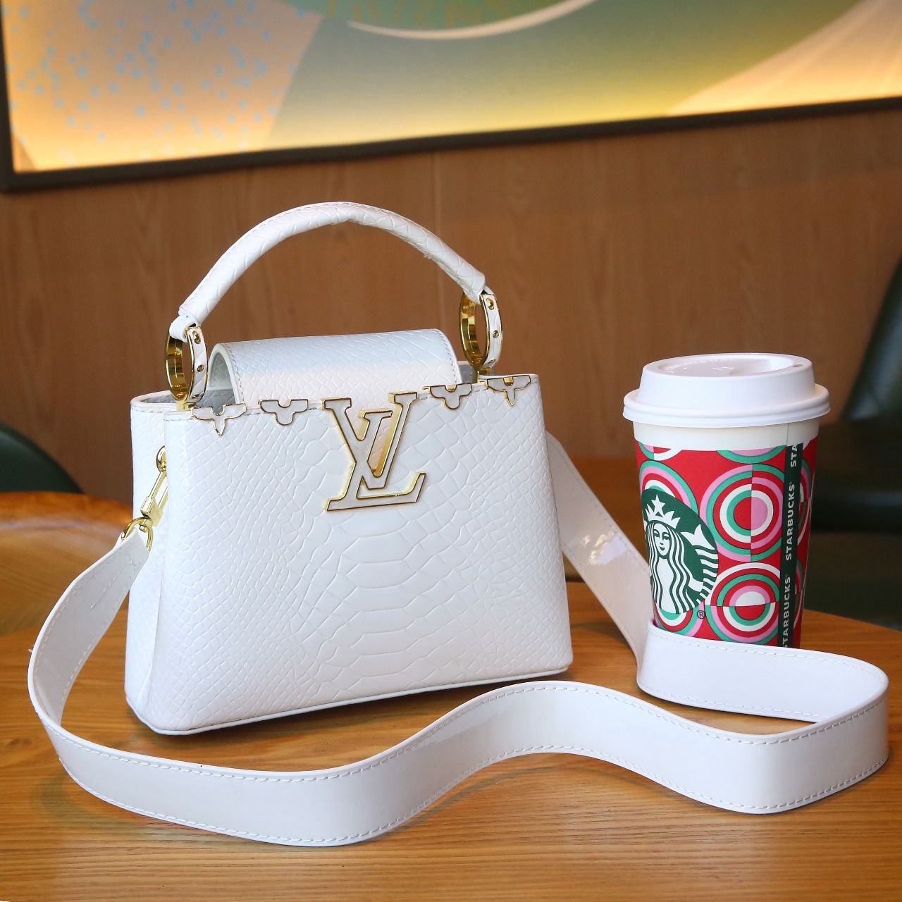 Sophisticated Ć Ucines Taurillon White Bag - view 5