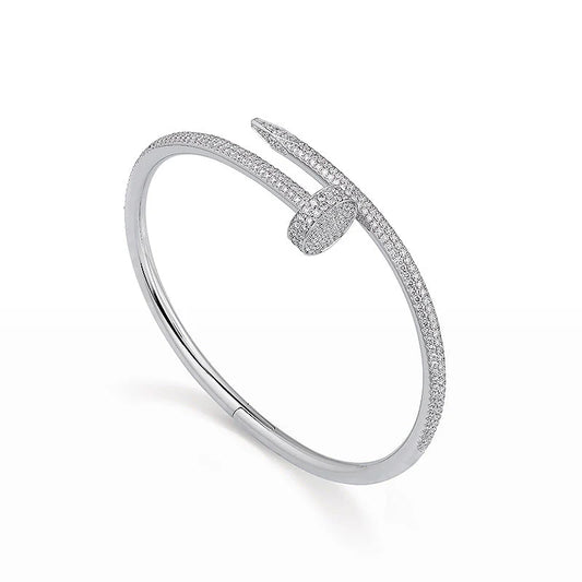Juste Bracelet 3.5mm Full Diamond-Style – Silver | Size 16