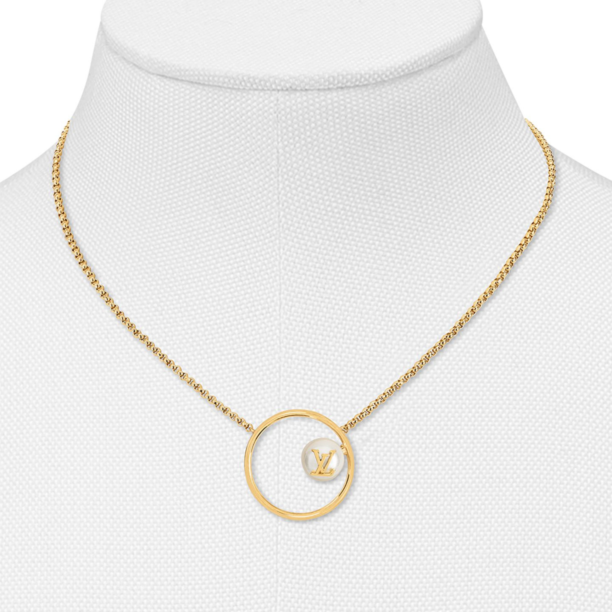 Sharp Eclipse Pearls Necklace Gold - view 4