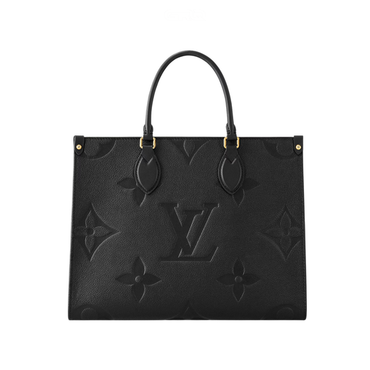 Detailed Onthego MM Black Monogram Bag