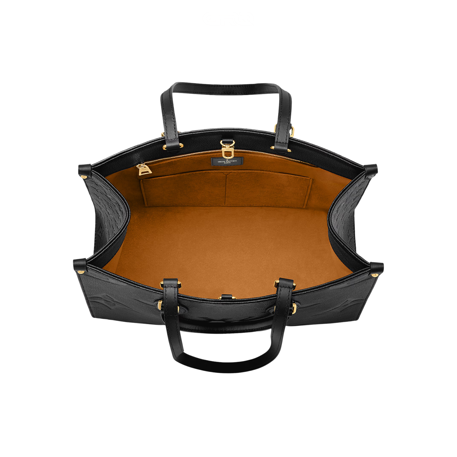 Detailed Onthego MM Black Monogram Bag - view 4