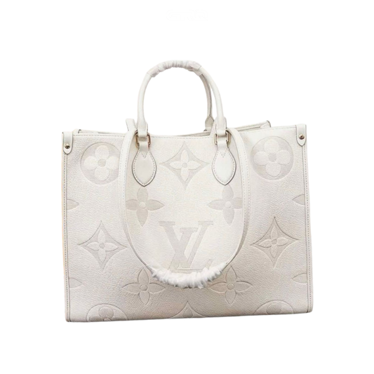 Clean-Finish Onthego MM Cream Monogram Bag