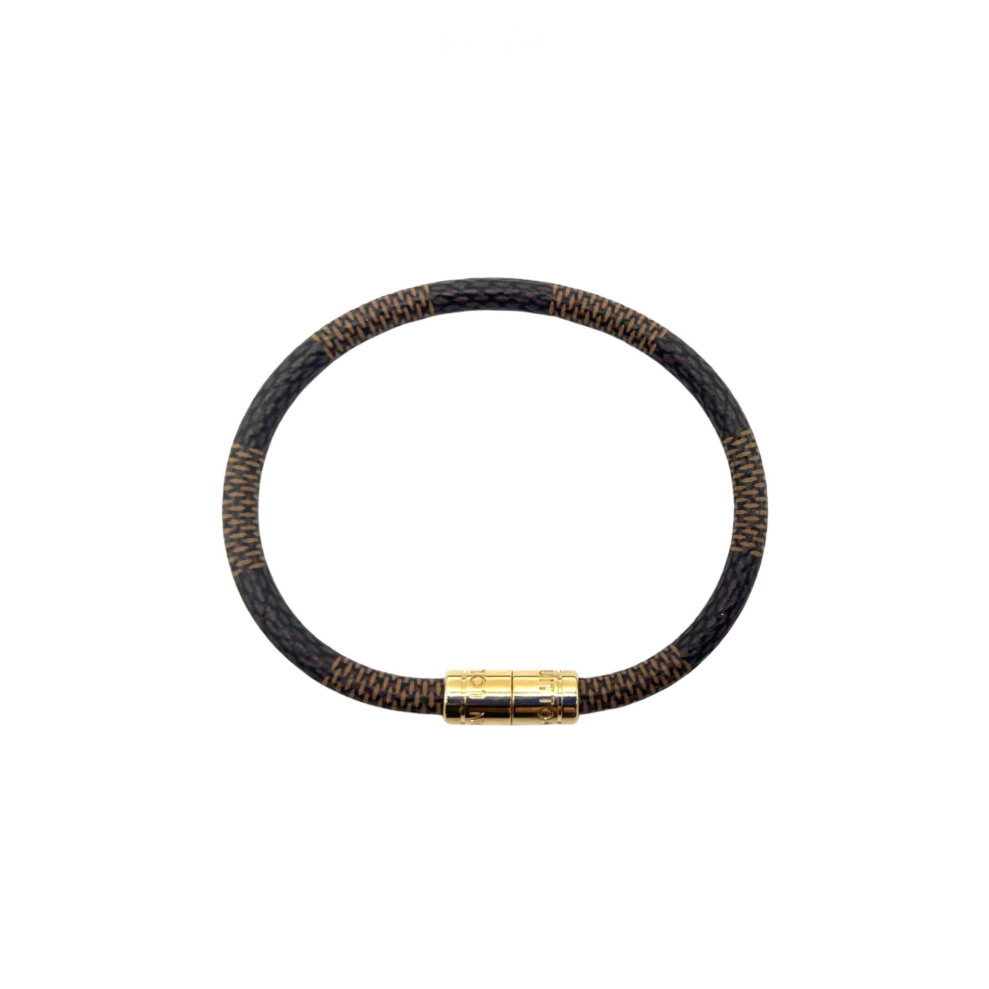 Detailed Damier Gr Hite Canvas Bracelet - view 2