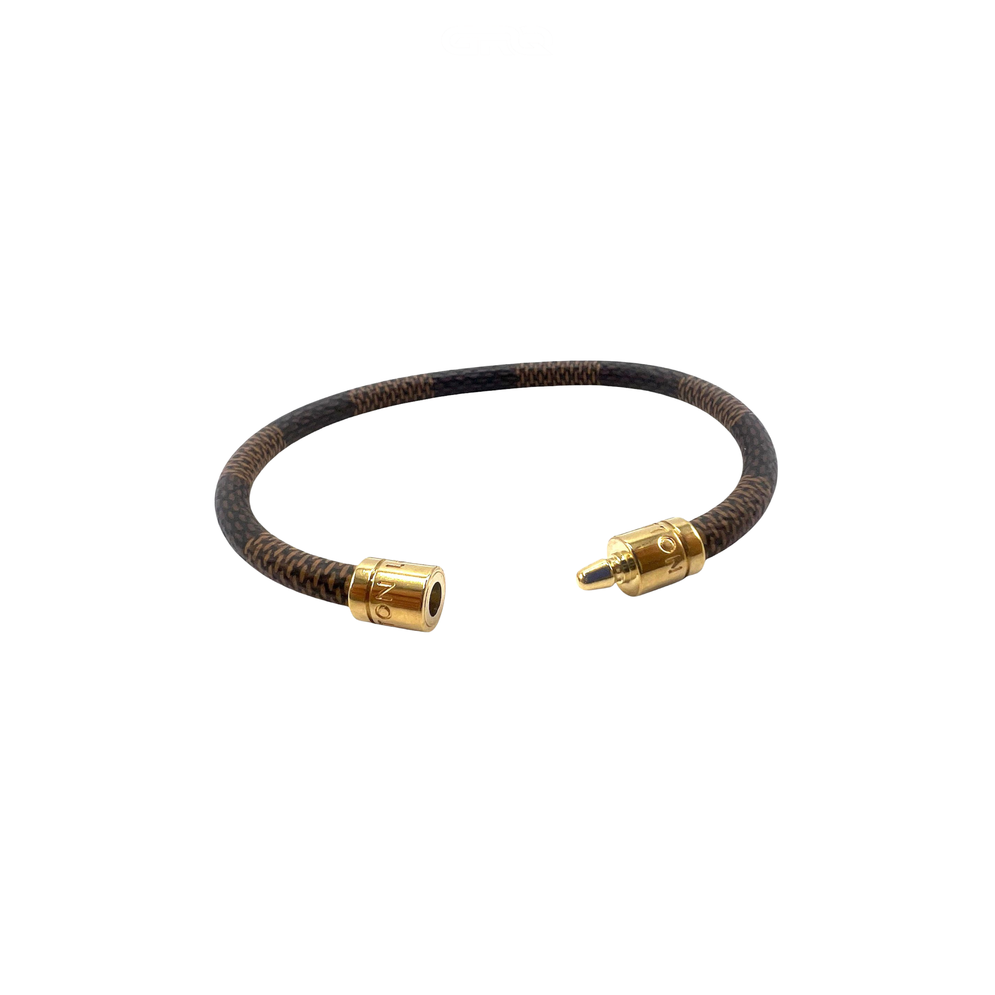 Detailed Damier Gr Hite Canvas Bracelet - view 3