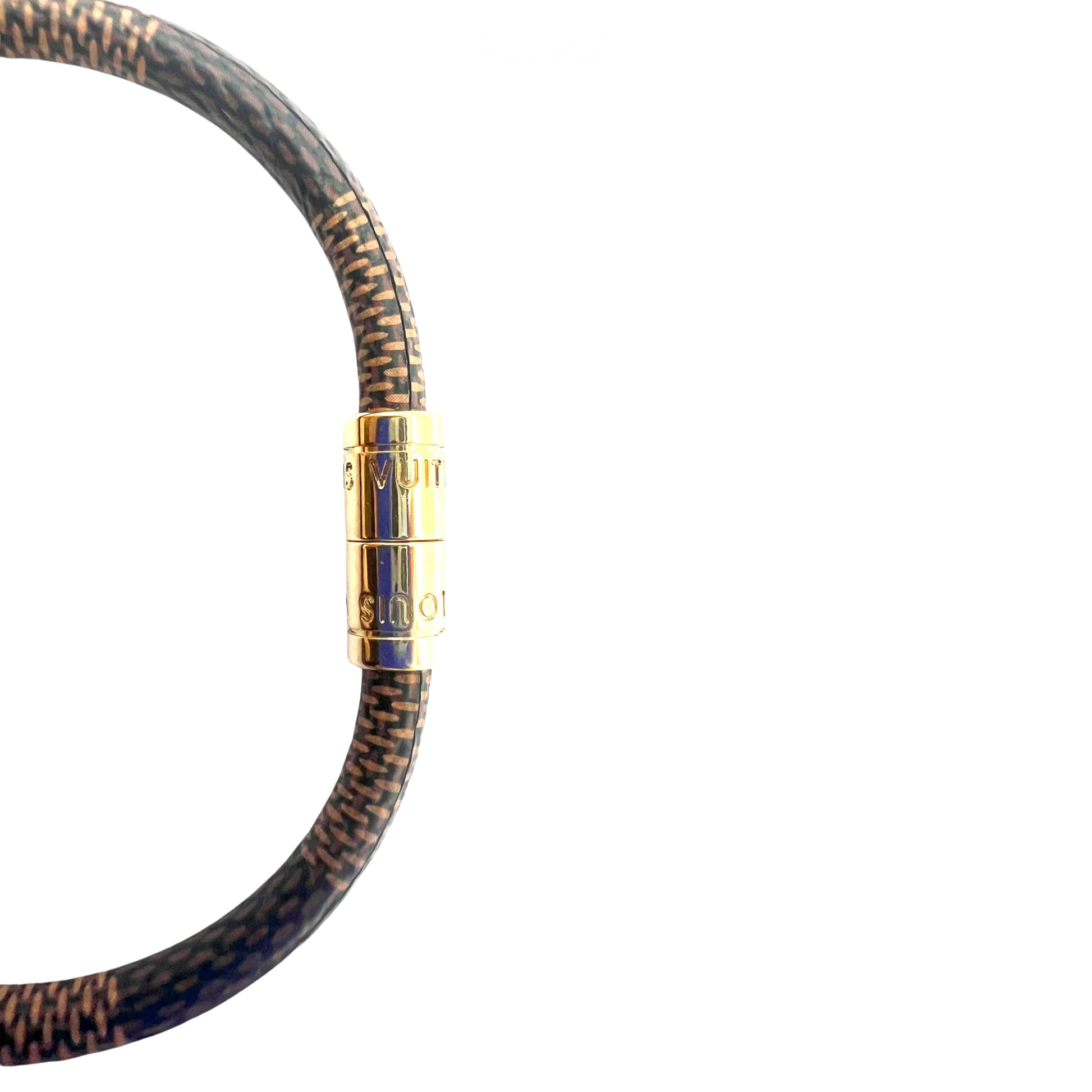 Detailed Damier Gr Hite Canvas Bracelet - view 4