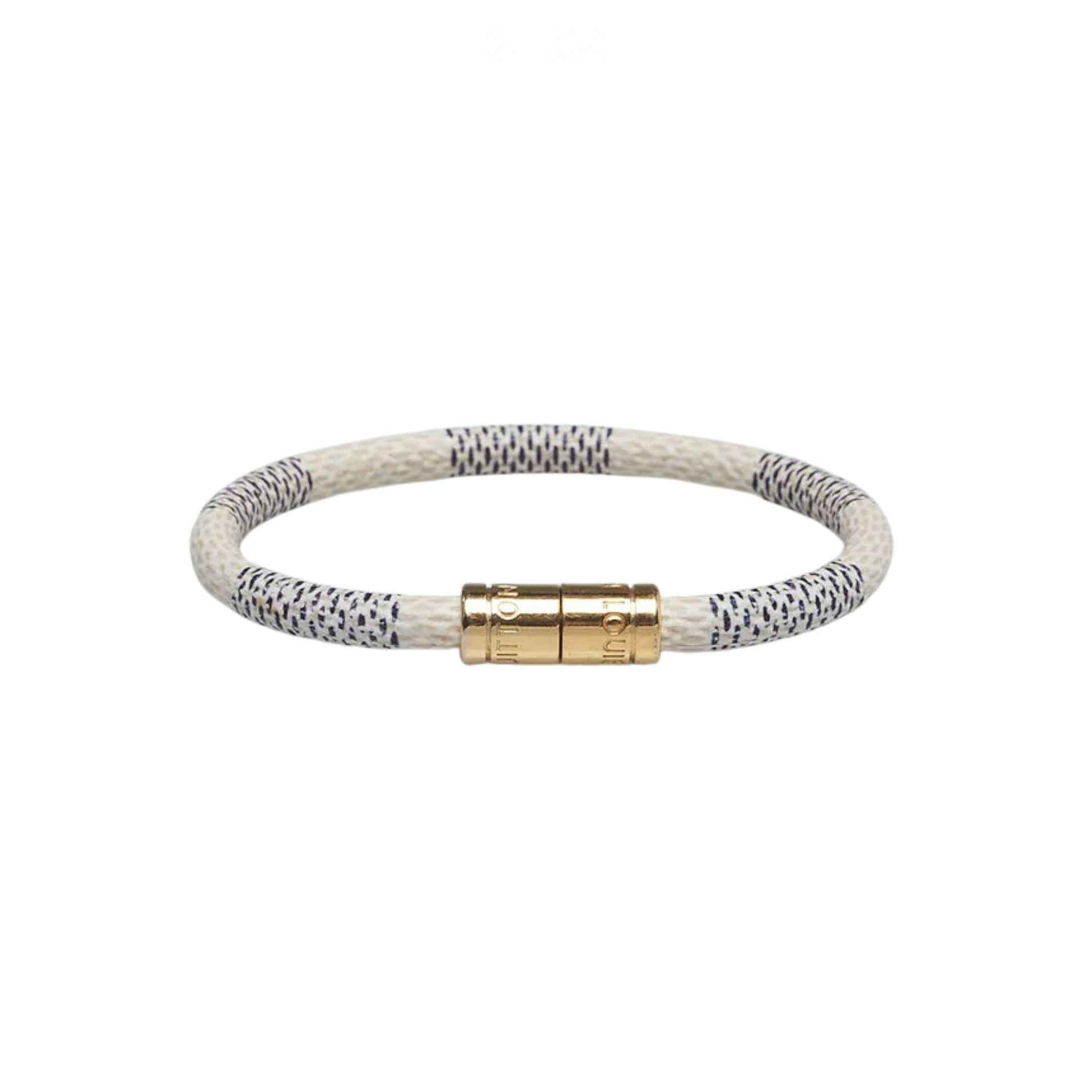 Detailed Damier Gr Hite Canvas Bracelet - view 5