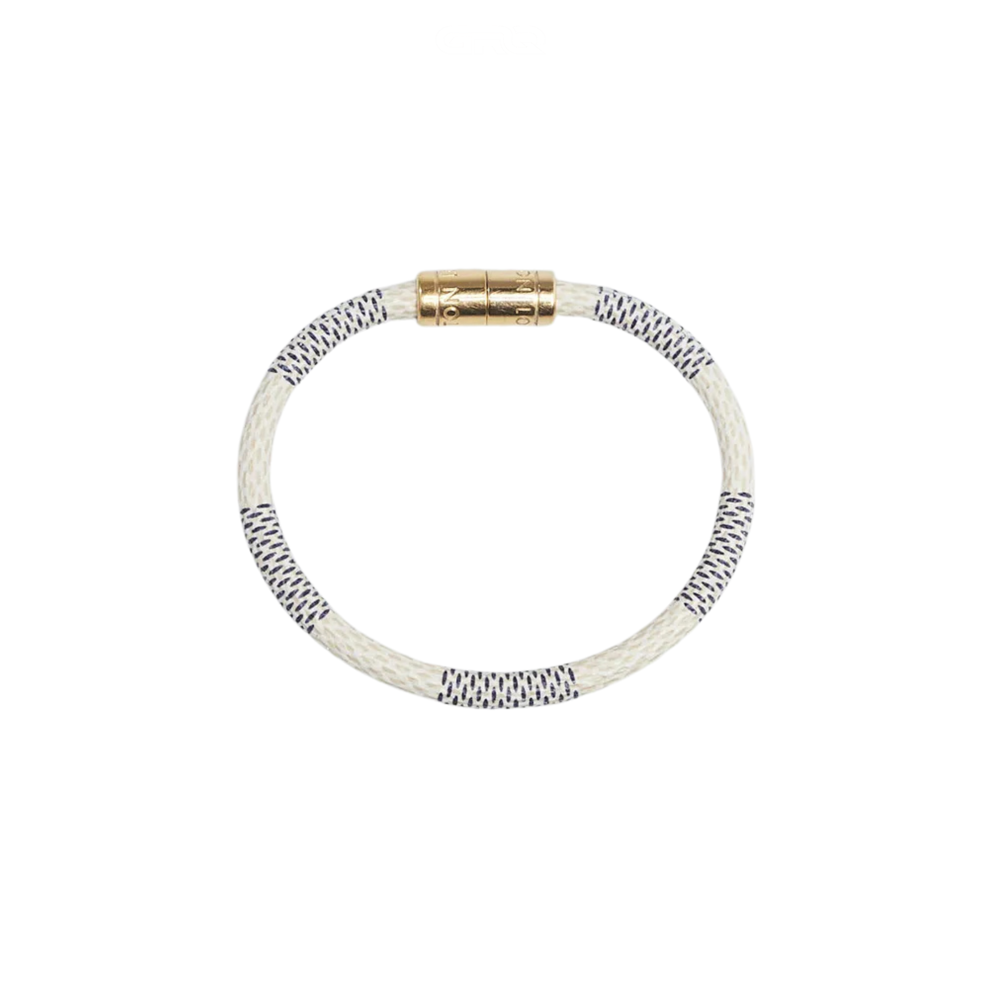 Detailed Damier Gr Hite Canvas Bracelet - view 6