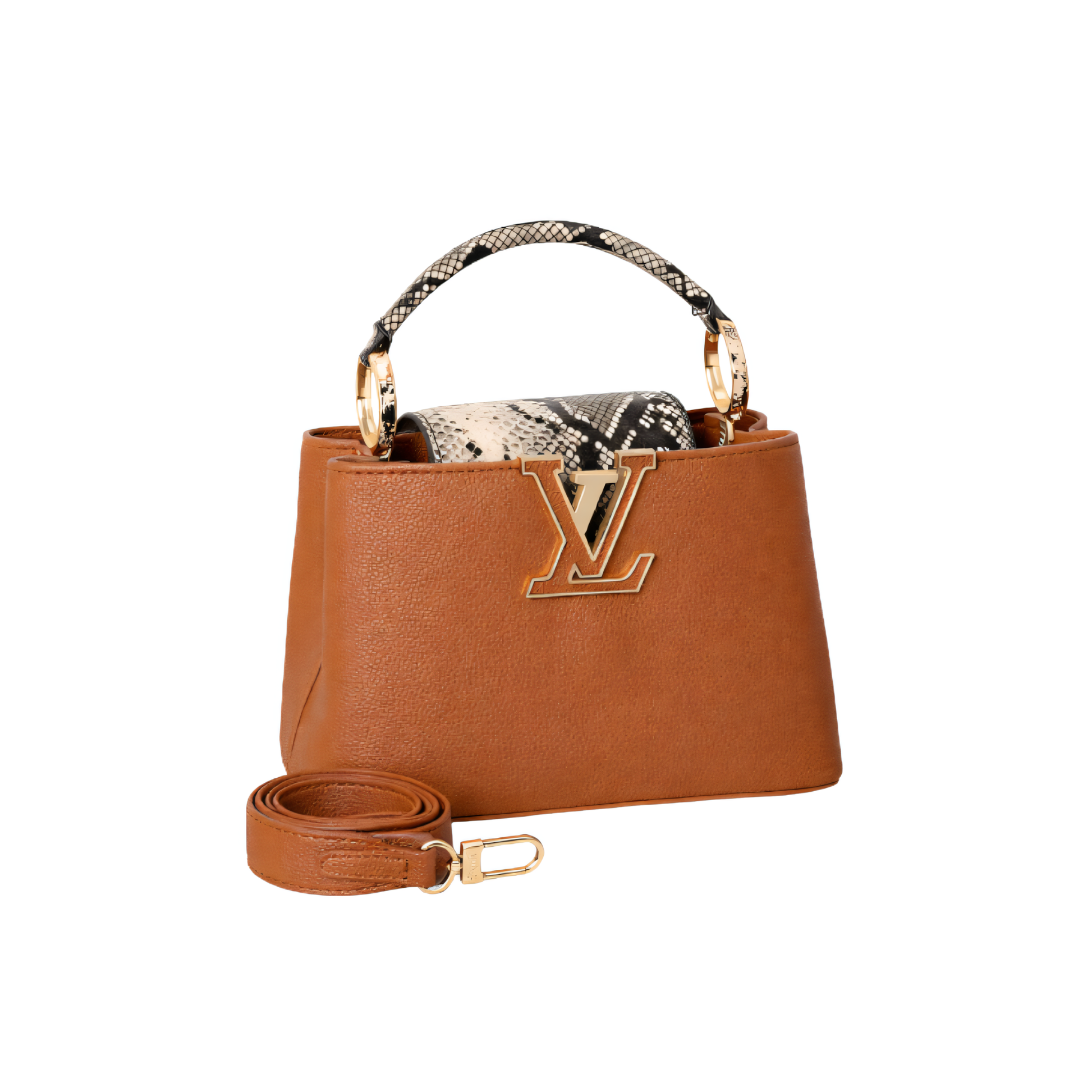 Modern Ć Ucines Brown Python Bag
