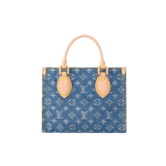 Refined Onthego Pm Monogram Denim Blue Bag