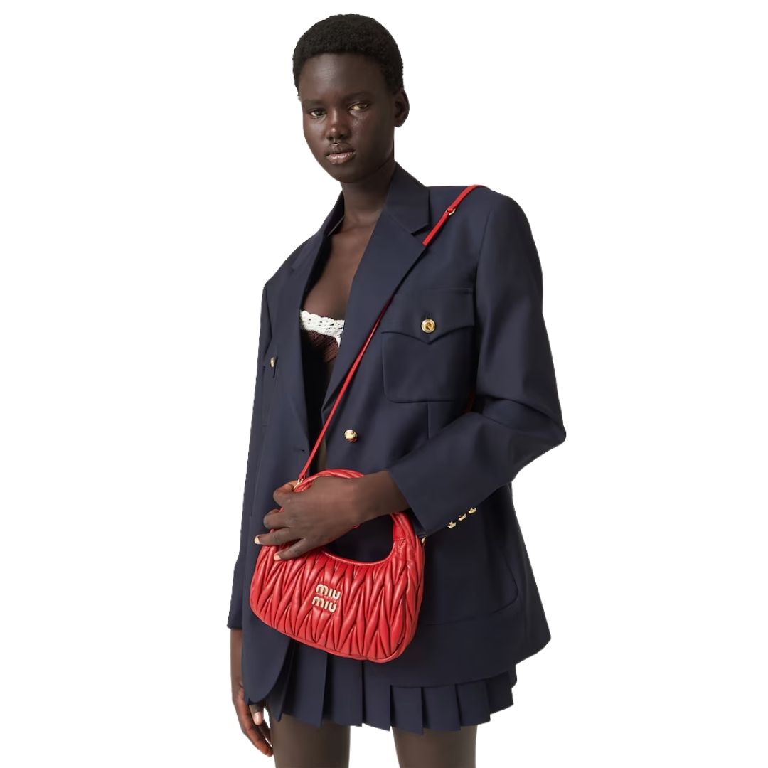 Everyday-Luxe Miu Miu Wander Shoulder Matelassé N Pa Leather Bag - view 5