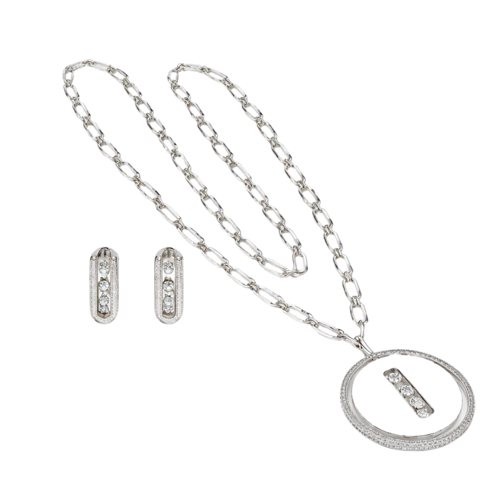 Modern Lucky Move Pavé White Gold Diamonds