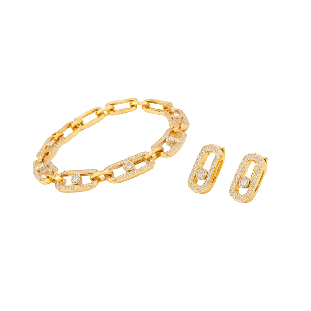 Detailed Pave Yellow Gold Full Diamonds - view 3
