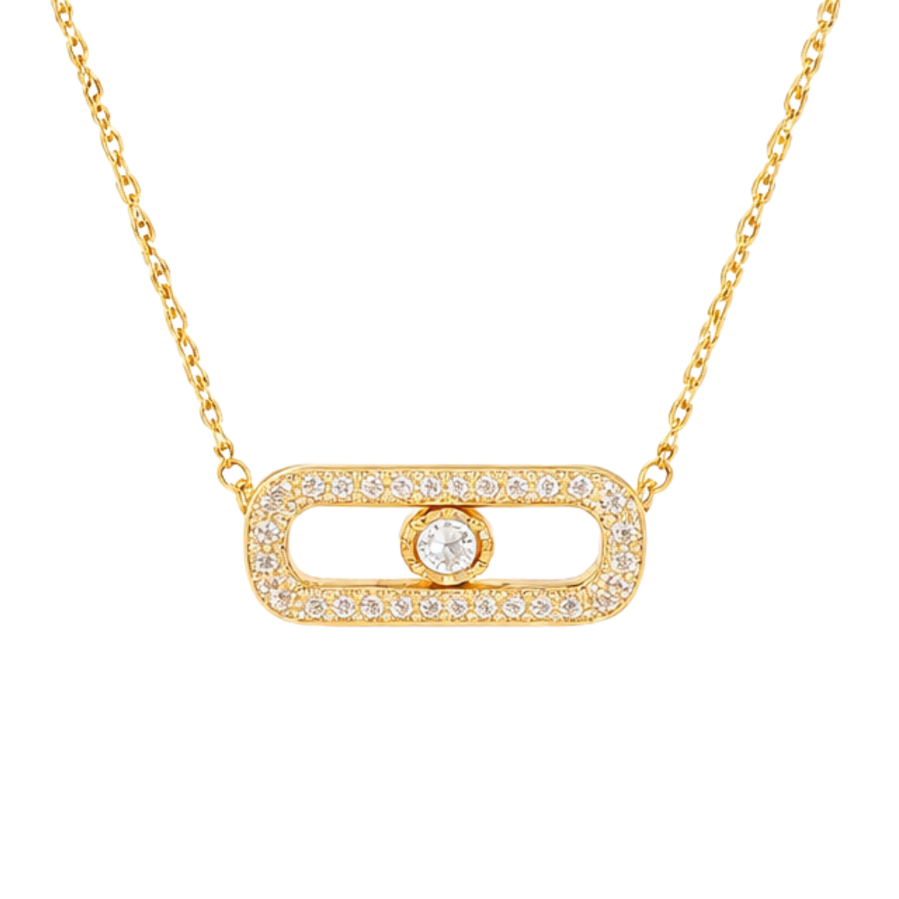 Refined Open Bangle Pave Yellow Gold Full Diamonds