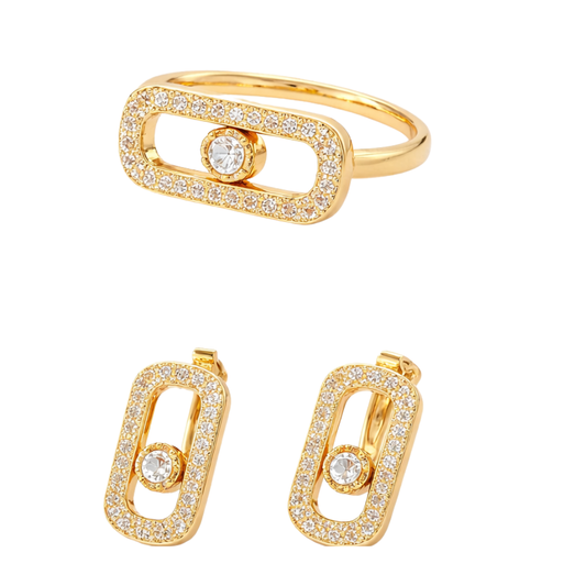 Refined Open Bangle Pave Yellow Gold Full Diamonds - view 2