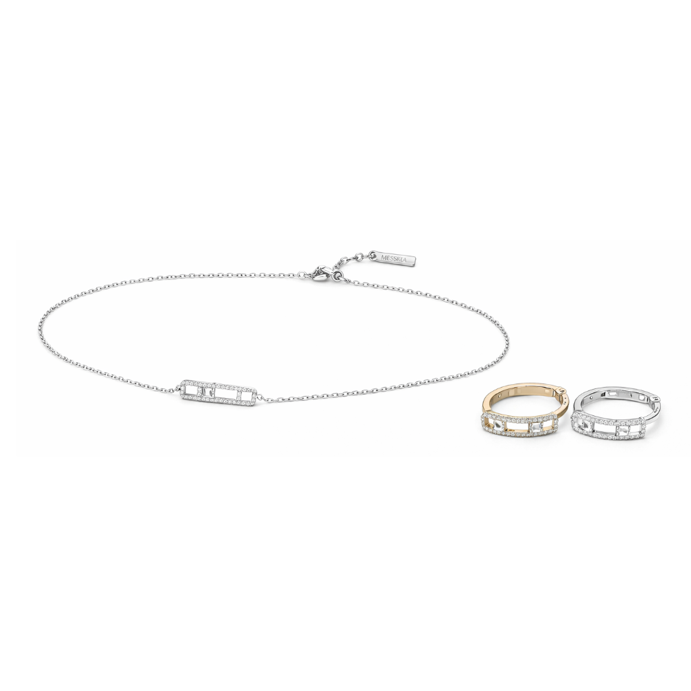 Elegant Layered Pavé Pavé White Full Diamonds - view 10