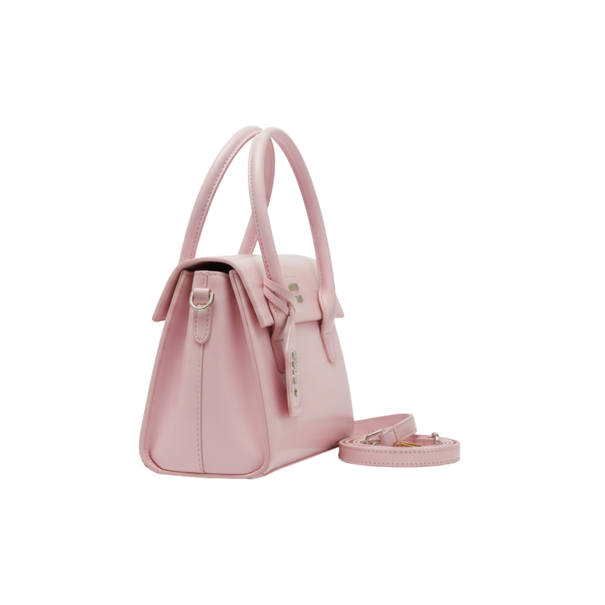 Elegant Miu Miu Solitaire Shiny Leather Pink Bag - view 2
