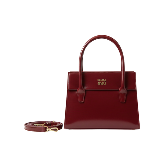 Everyday-Luxe Miu Miu Solitaire Shiny Leather Red Bag