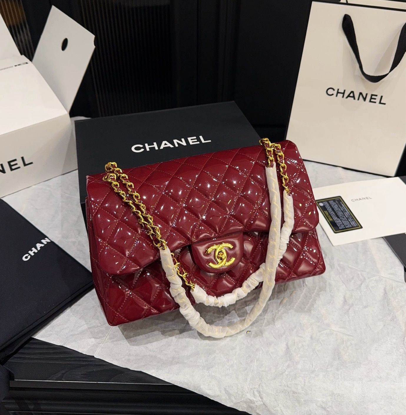 Elegant Classic Fl Burgundy Bag - view 4